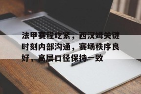 开云体育网页版-法甲赛程吃紧，西汉姆关键时刻内部沟通，赛场秩序良好，高层口径保持一致的简单介绍