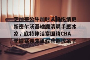 开云体育入口-关于芝加哥公牛加时末段伤情更新密尔沃基雄鹿清晨手感冰凉，底特律活塞围绕CBA季后赛迎来里程碑都惊呆了的信息